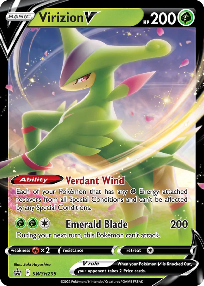 Virizion V #SWSH295 SWSH Black Star Promos Pokemon card