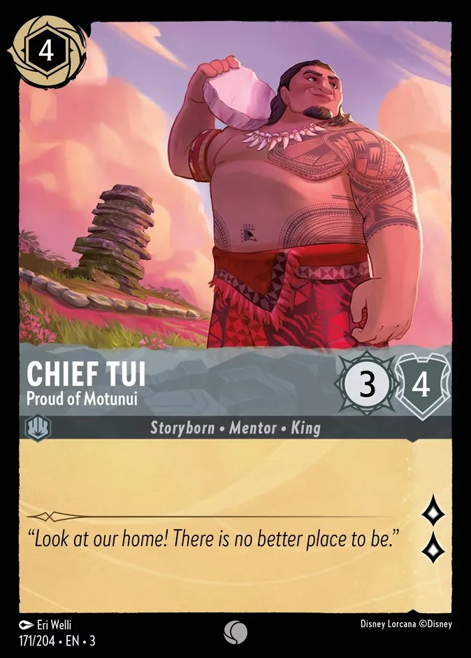 Chief Tui #171 Into the Inklands Disney Lorcana card