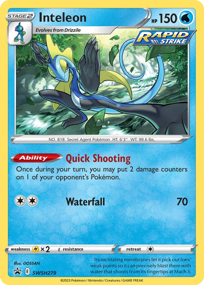 Inteleon #SWSH279 SWSH Black Star Promos Pokemon card