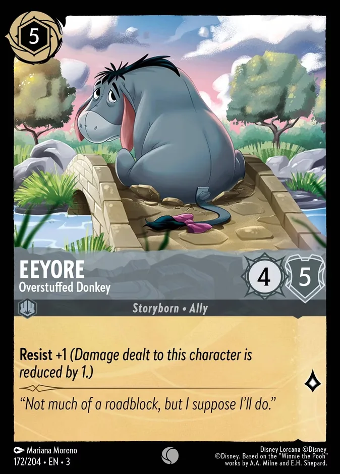 Eeyore #172 Into the Inklands Disney Lorcana card