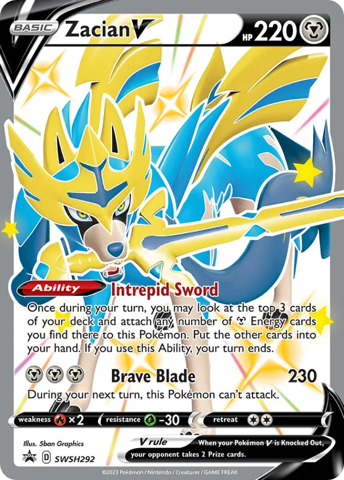 Zacian V #SWSH292 SWSH Black Star Promos Pokemon card