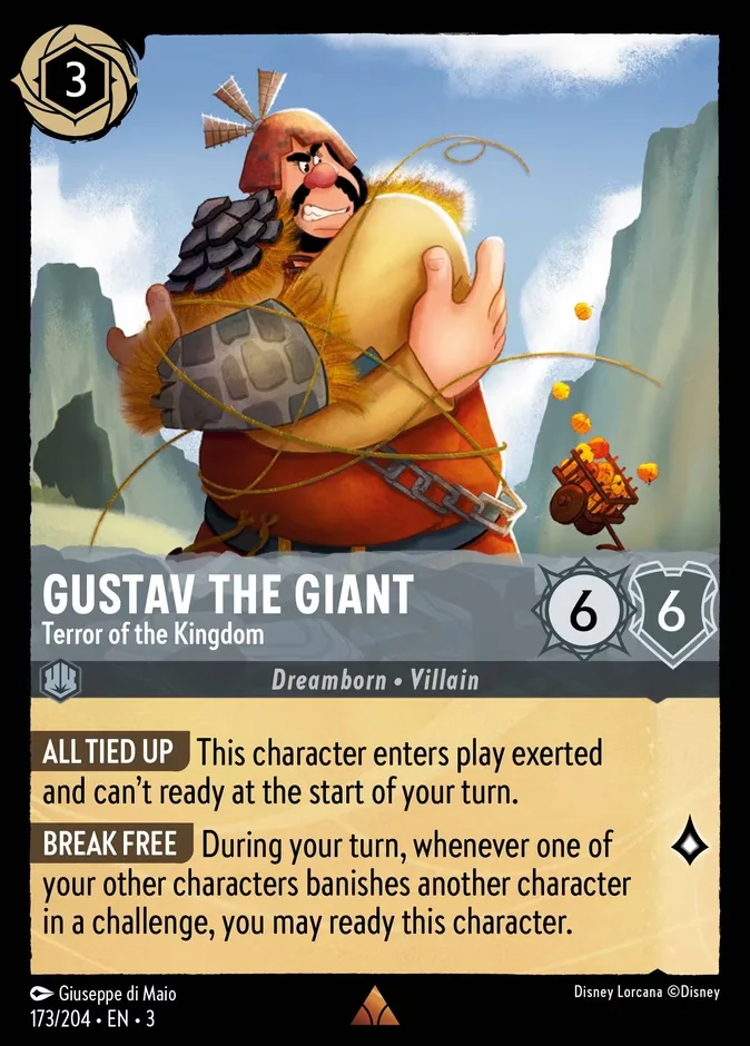 Gustav the Giant #173 Into the Inklands Disney Lorcana card
