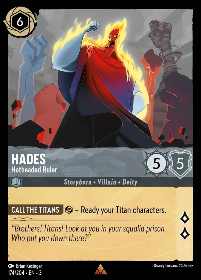 Hades #174 Into the Inklands Disney Lorcana card