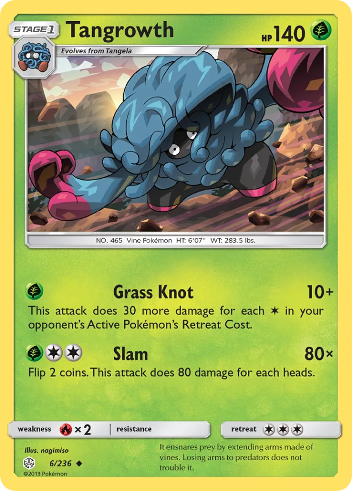 Tangrowth #6 Cosmic Eclipse Pokemon card