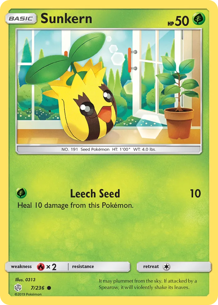 Sunkern #7 Cosmic Eclipse Pokemon card