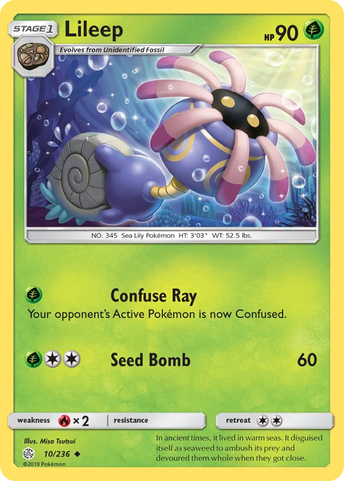 Lileep #10 Cosmic Eclipse Pokemon card