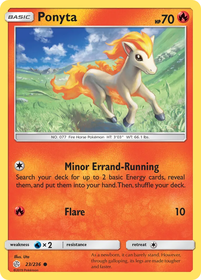 Ponyta #23 Cosmic Eclipse Pokemon card