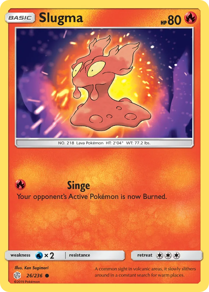 Slugma #26 Cosmic Eclipse Pokemon card