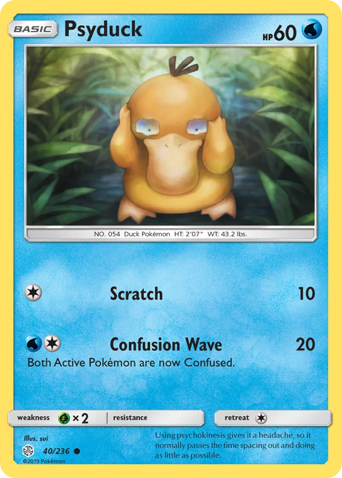 Psyduck #40 Cosmic Eclipse Pokemon card