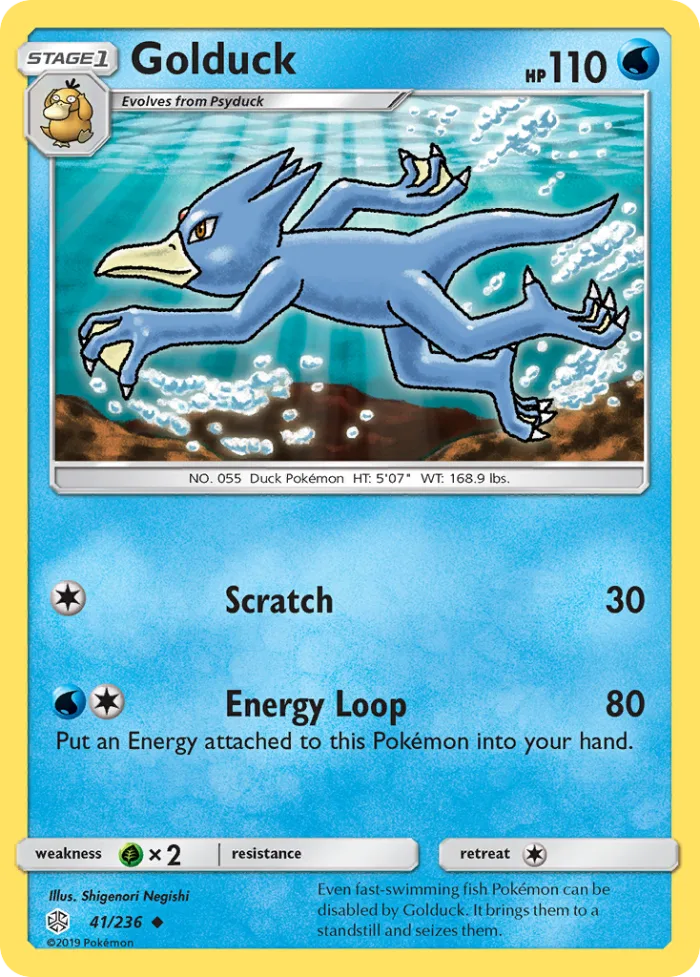 Golduck #41 Cosmic Eclipse Pokemon card