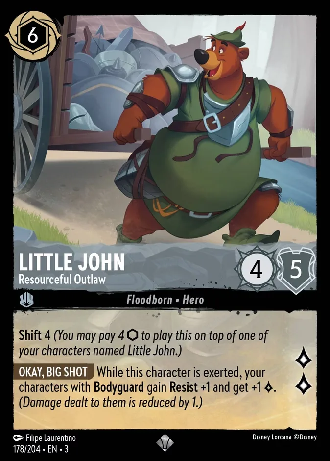 Little John #178 Into the Inklands Disney Lorcana card