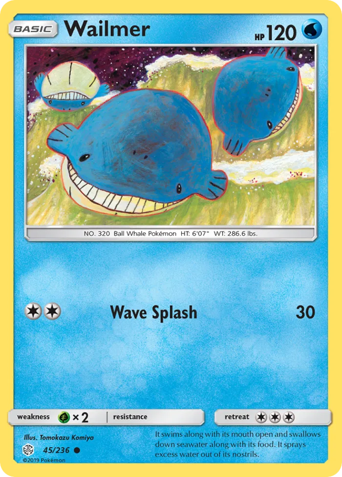 Wailmer #45 Cosmic Eclipse Pokemon card