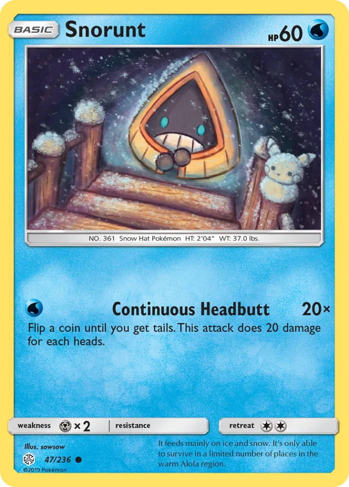Snorunt #47 Cosmic Eclipse Pokemon card