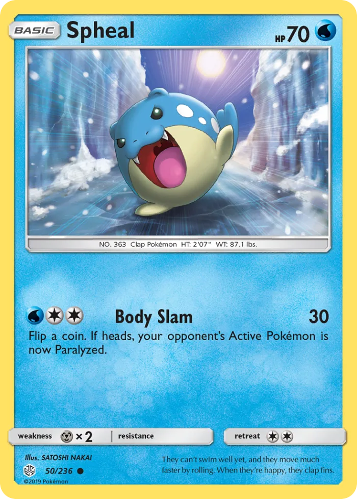 Spheal #50 Cosmic Eclipse Pokemon card