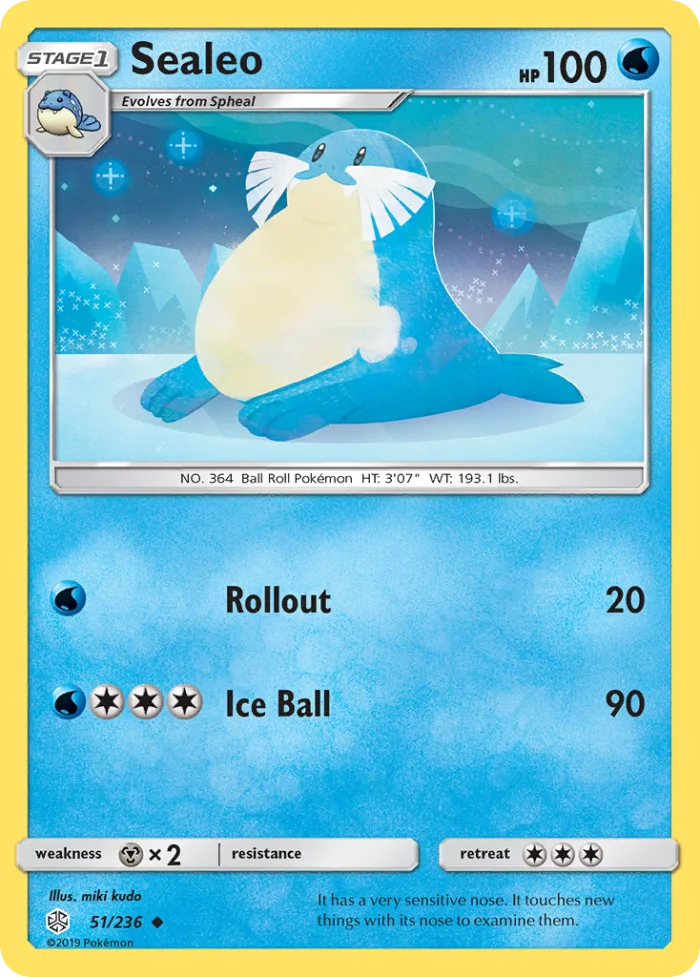 Sealeo #51 Cosmic Eclipse Pokemon card