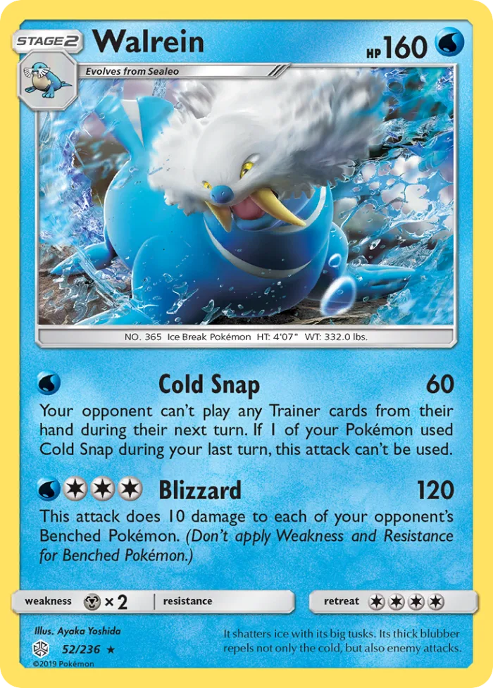 Walrein #52 Cosmic Eclipse Pokemon card