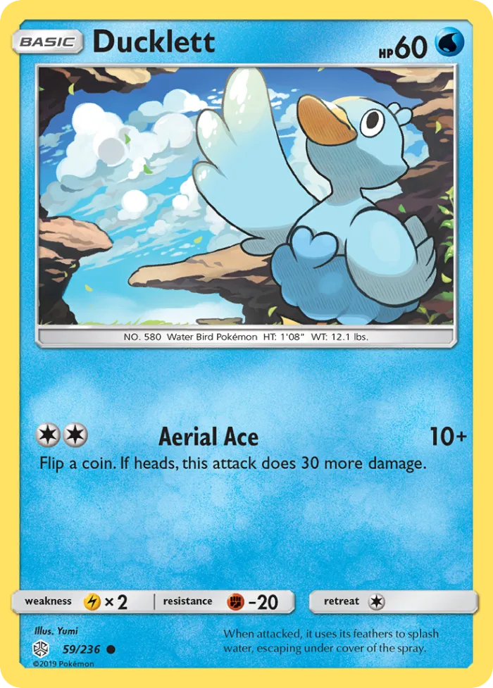 Ducklett #59 Cosmic Eclipse Pokemon card
