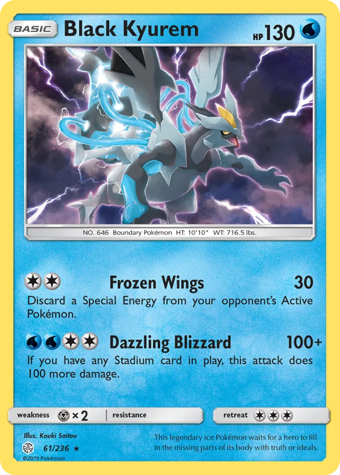 Black Kyurem #61 Cosmic Eclipse Pokemon card