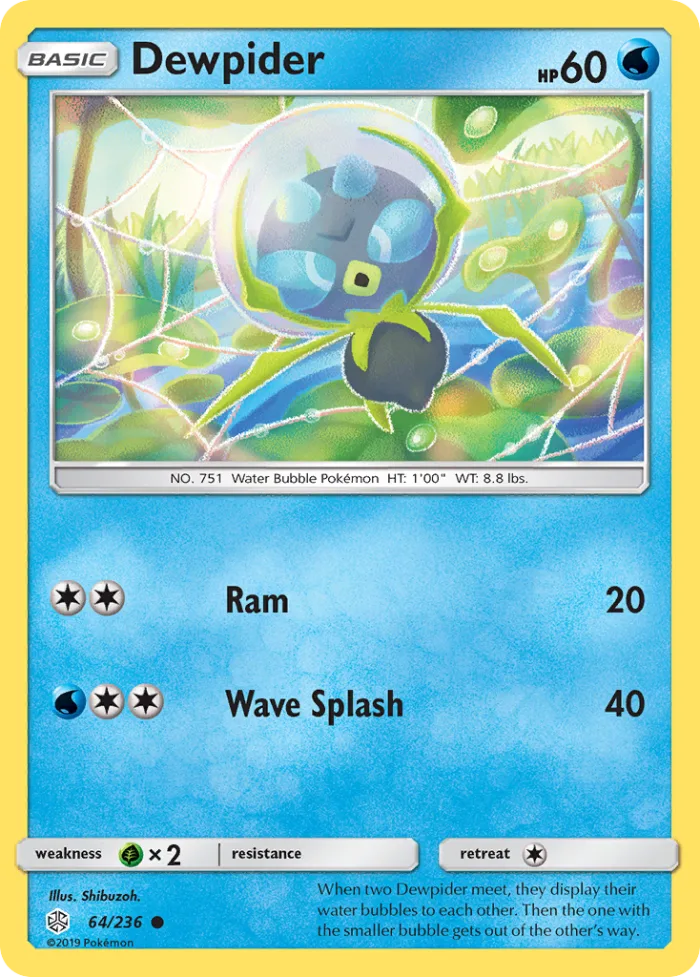 Dewpider #64 Cosmic Eclipse Pokemon card