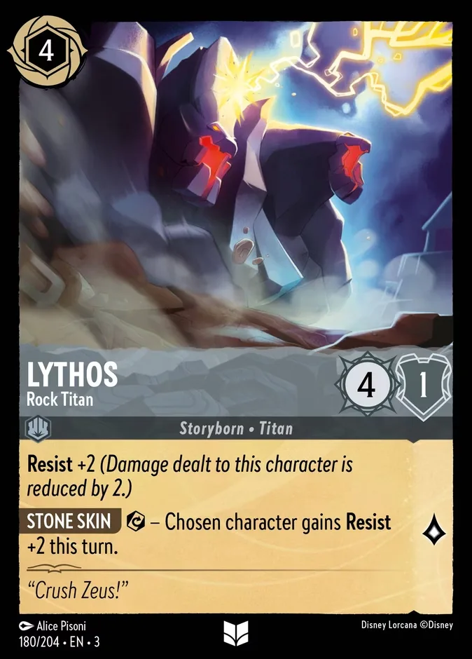 Lythos #180 Into the Inklands Disney Lorcana card
