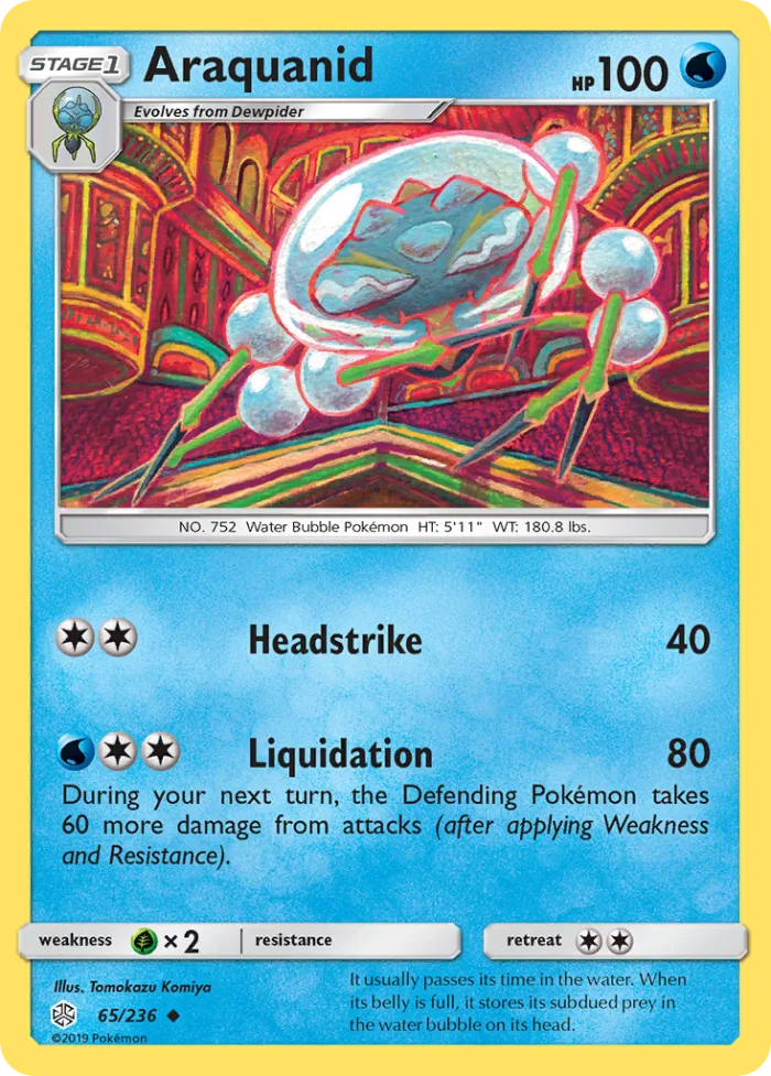 Araquanid #65 Cosmic Eclipse Pokemon card