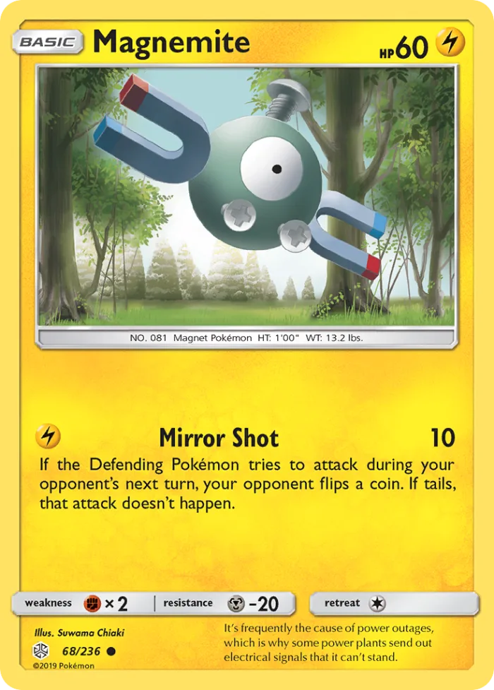 Magnemite #68 Cosmic Eclipse Pokemon card