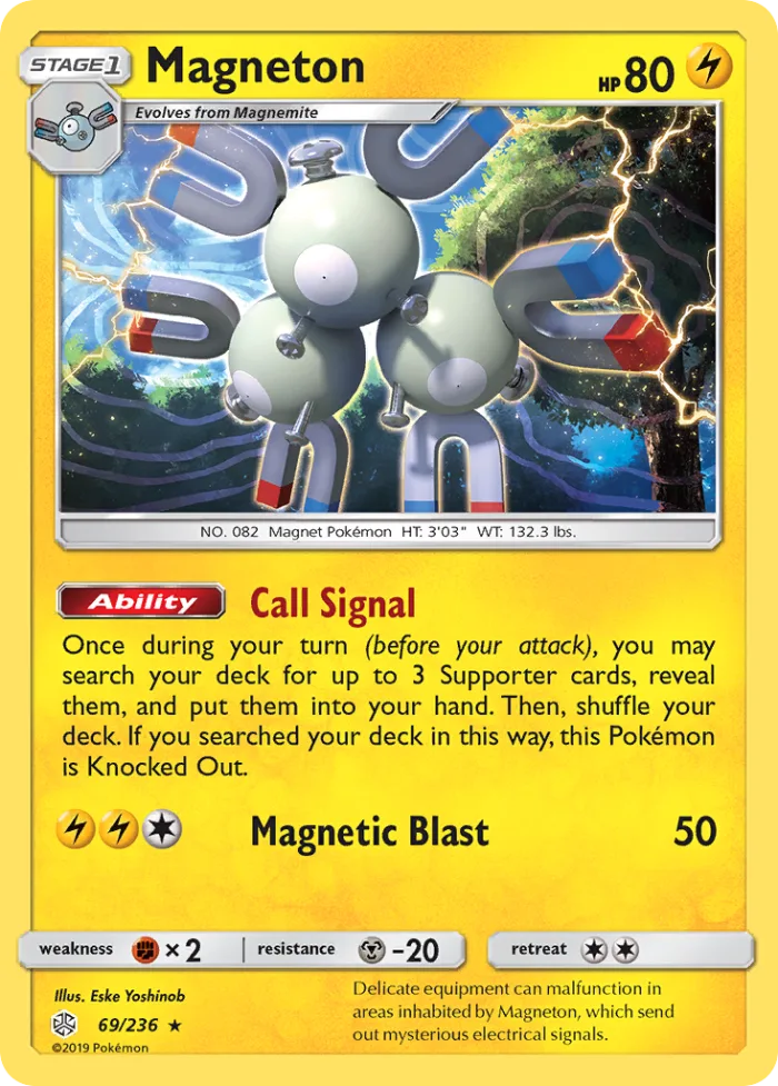 Magneton #69 Cosmic Eclipse Pokemon card