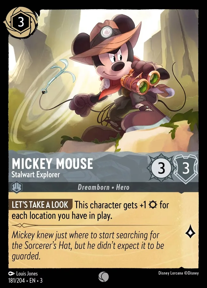 Mickey Mouse #181 Into the Inklands Disney Lorcana card