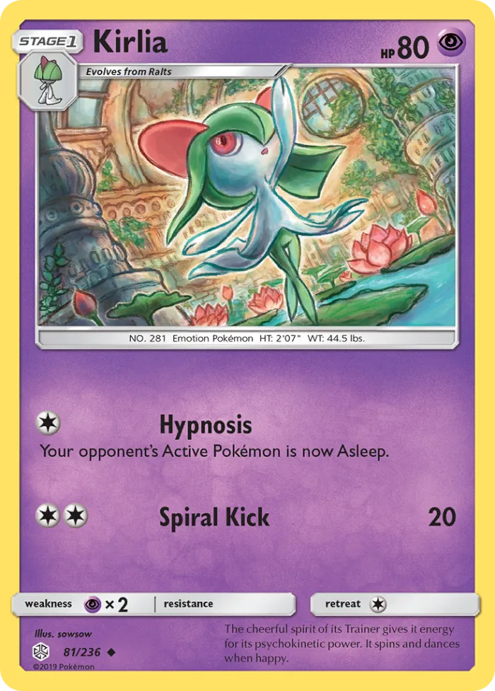Kirlia #81 Cosmic Eclipse Pokemon card