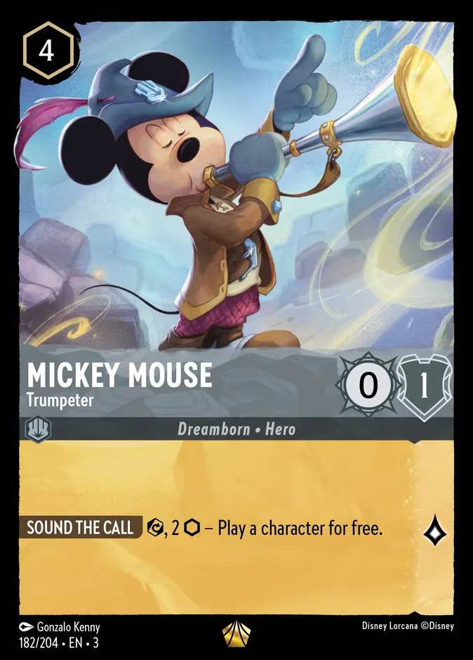 Mickey Mouse #182 Into the Inklands Disney Lorcana card