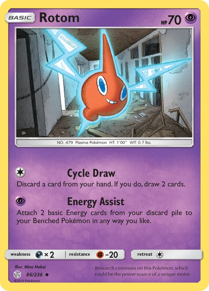 Rotom #86 Cosmic Eclipse Pokemon card