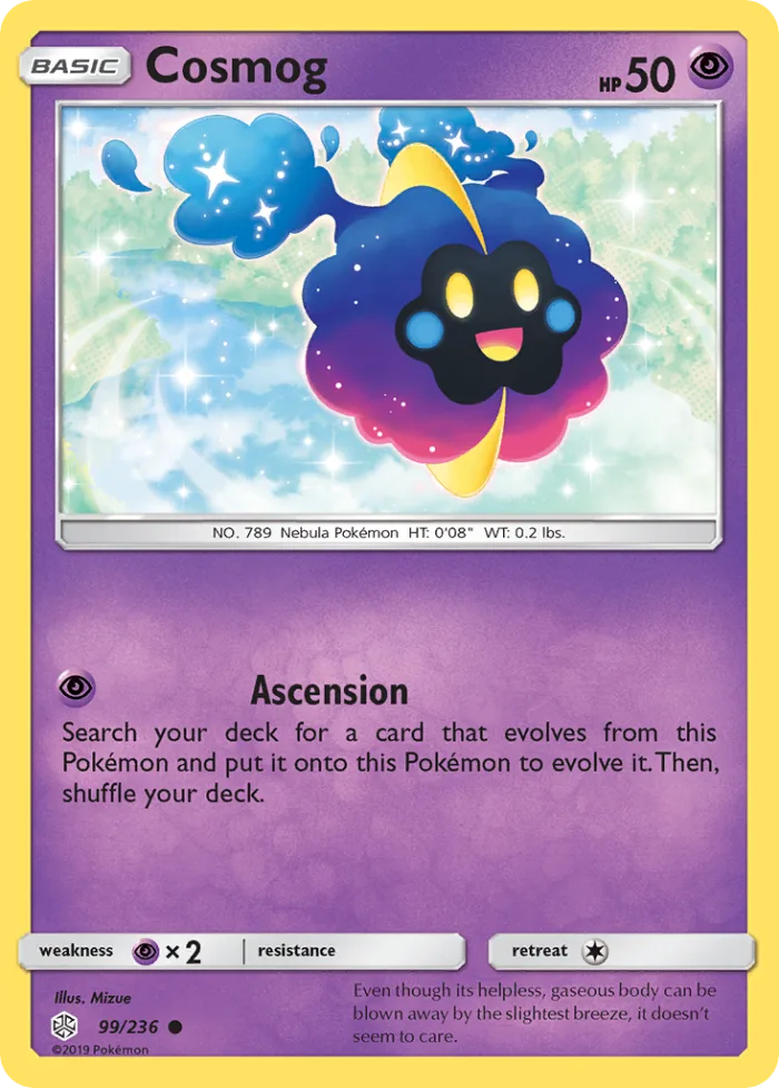 Cosmog #99 Cosmic Eclipse Pokemon card