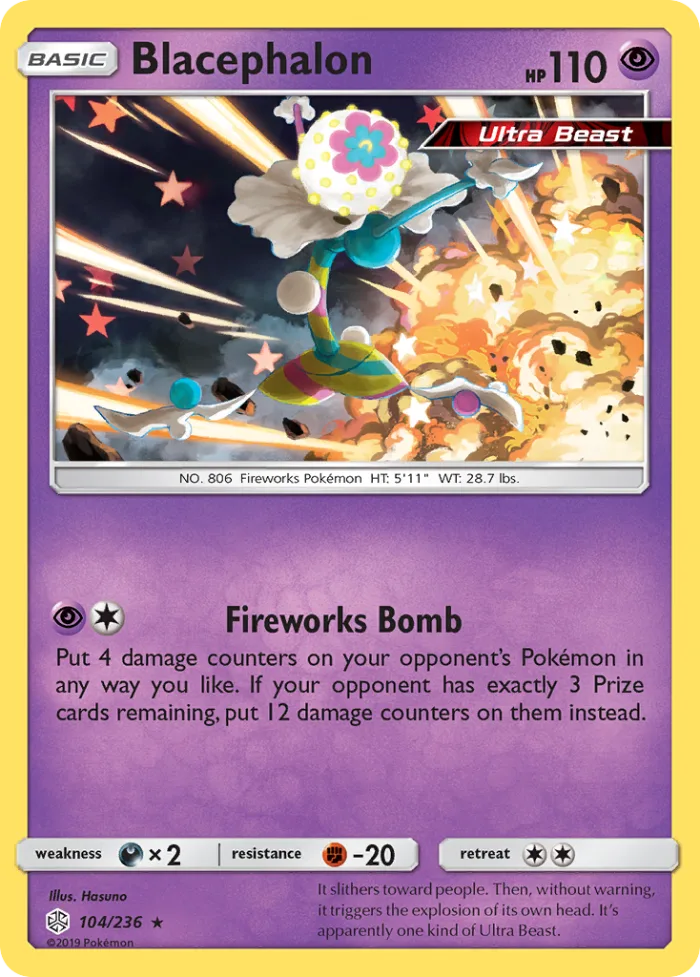Blacephalon #104 Cosmic Eclipse Pokemon card