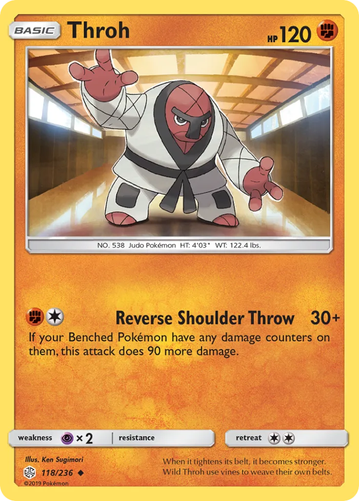 Throh #118 Cosmic Eclipse Pokemon card