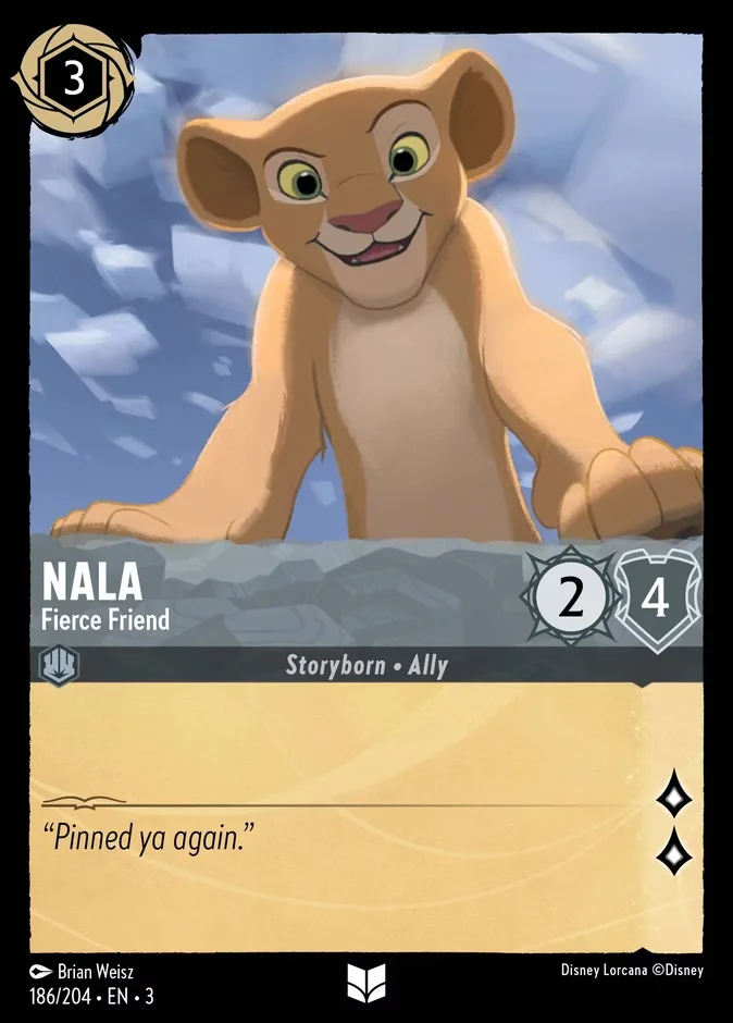 Nala #186 Into the Inklands Disney Lorcana card