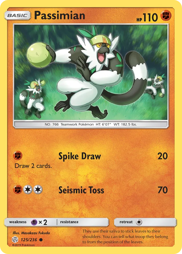 Passimian #125 Cosmic Eclipse Pokemon card
