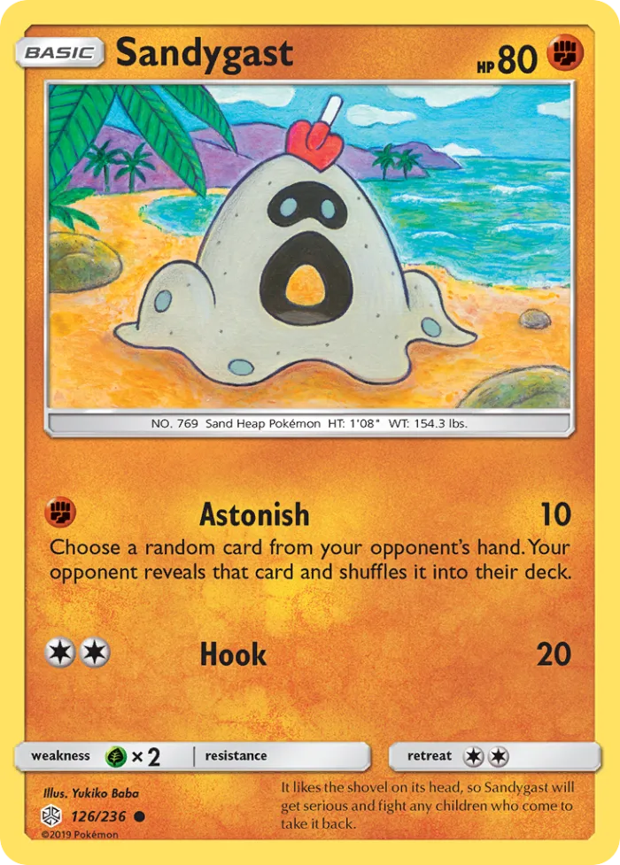 Sandygast #126 Cosmic Eclipse Pokemon card