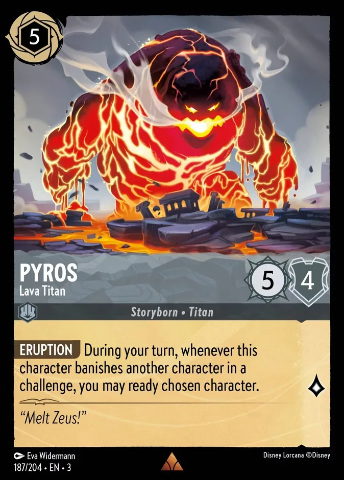 Pyros #187 Into the Inklands Disney Lorcana card