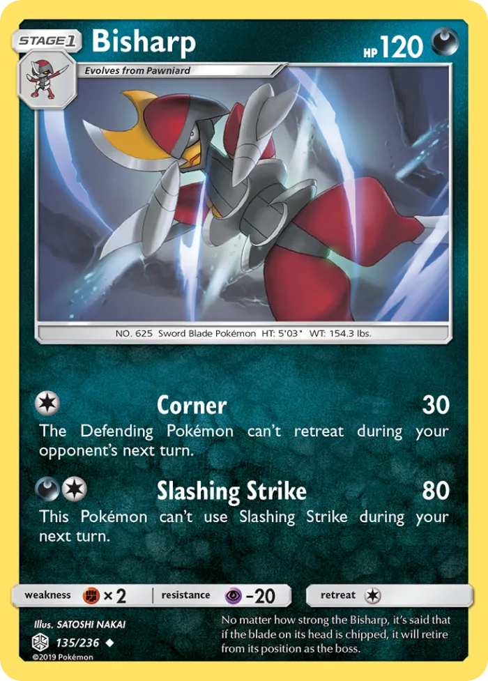 Bisharp #135 Cosmic Eclipse Pokemon card