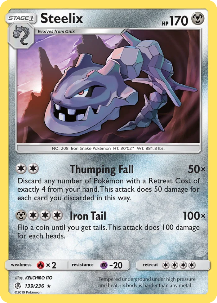 Steelix #139 Cosmic Eclipse Pokemon card