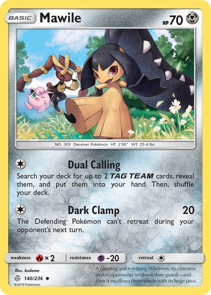 Mawile #140 Cosmic Eclipse Pokemon card
