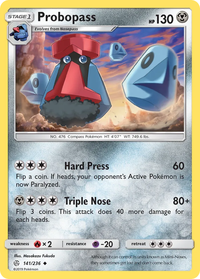 Probopass #141 Cosmic Eclipse Pokemon card
