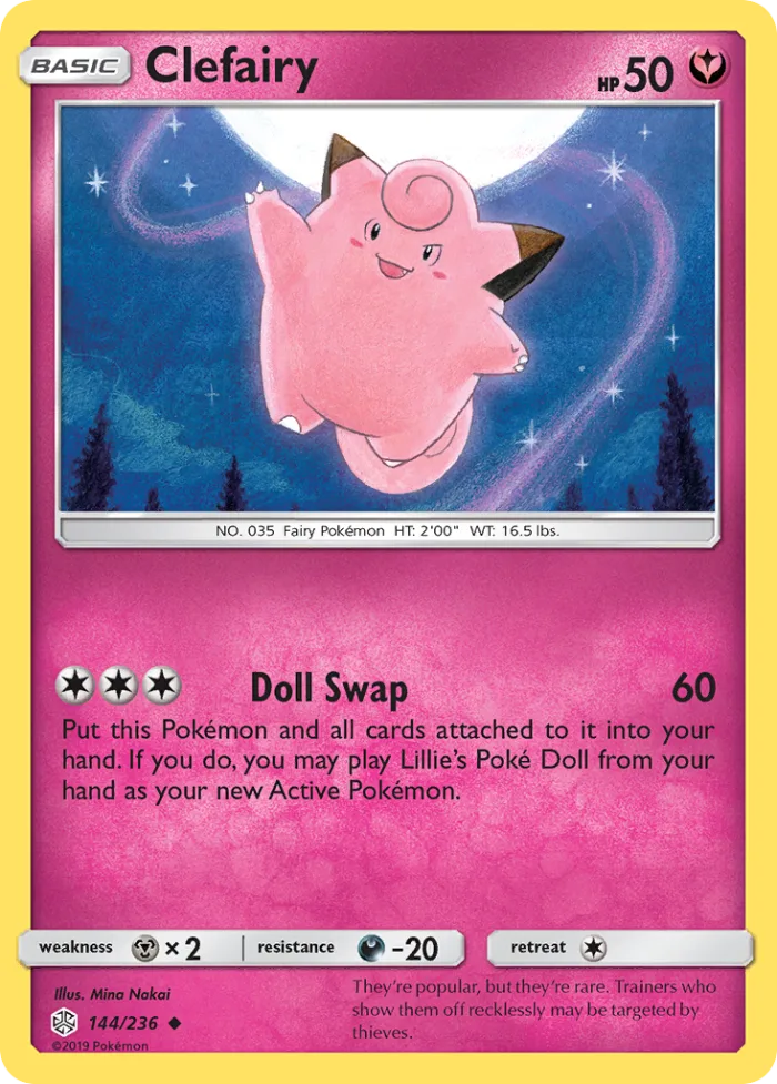 Clefairy #144 Cosmic Eclipse Pokemon card