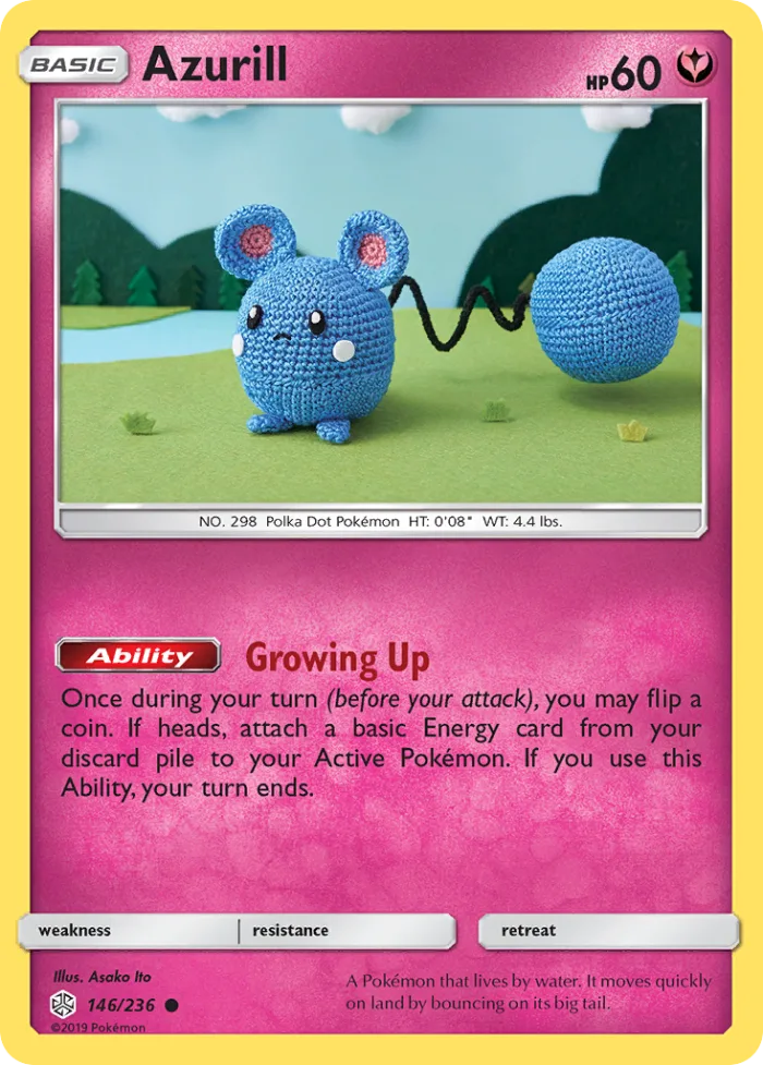 Azurill #146 Cosmic Eclipse Pokemon card