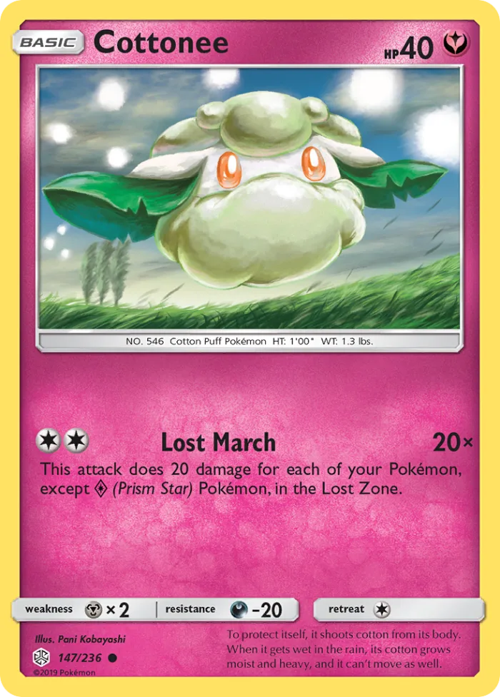 Cottonee #147 Cosmic Eclipse Pokemon card