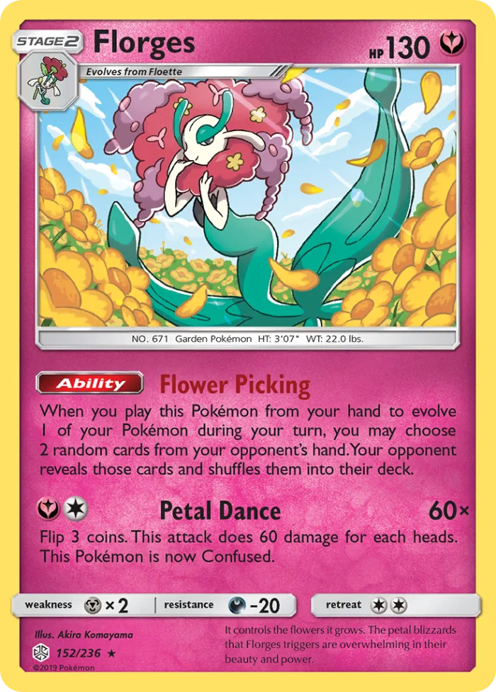 Florges #152 Cosmic Eclipse Pokemon card