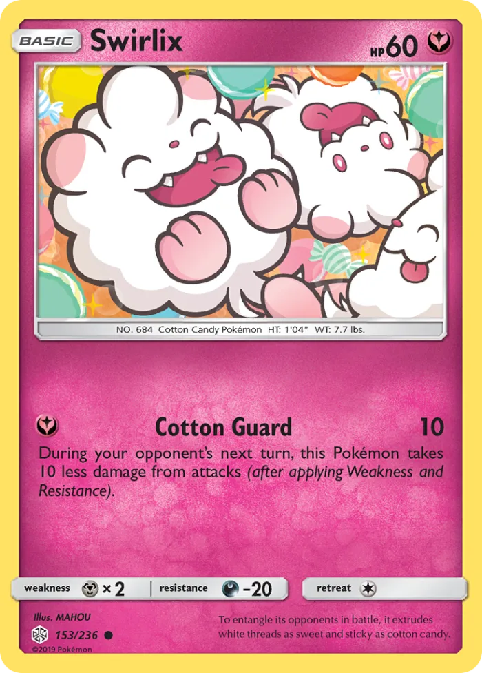 Swirlix #153 Cosmic Eclipse Pokemon card