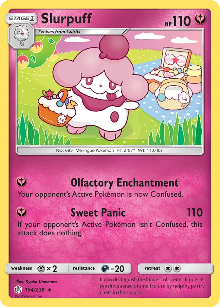 Slurpuff #154 Cosmic Eclipse Pokemon card