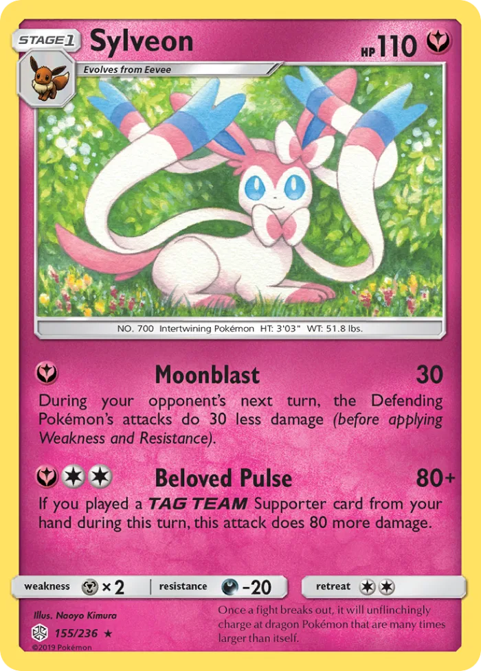 Sylveon #155 Cosmic Eclipse Pokemon card