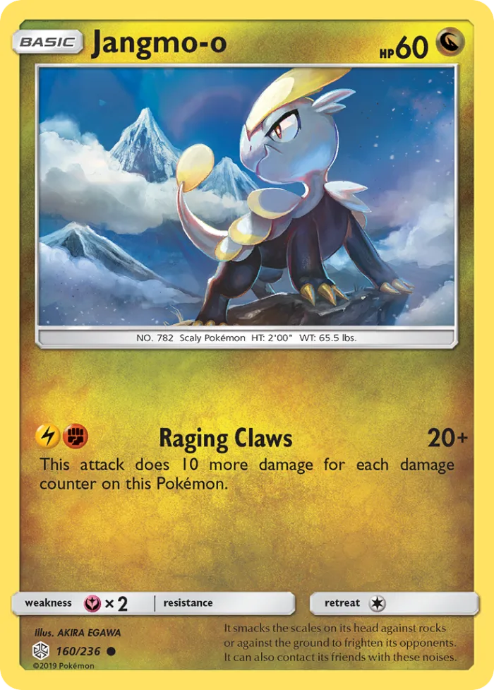 Jangmo-o #160 Cosmic Eclipse Pokemon card